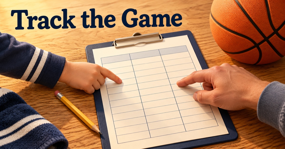 Printable Basketball Score Sheet for Kids: Track a Game Together